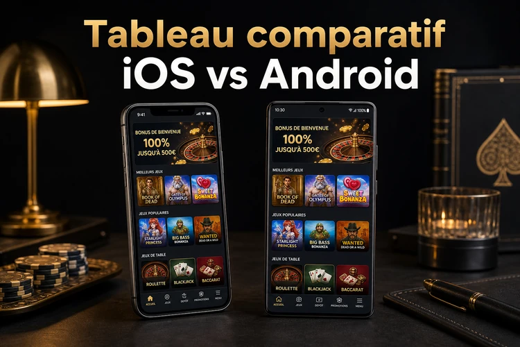 Tableau comparatif iOS vs Android