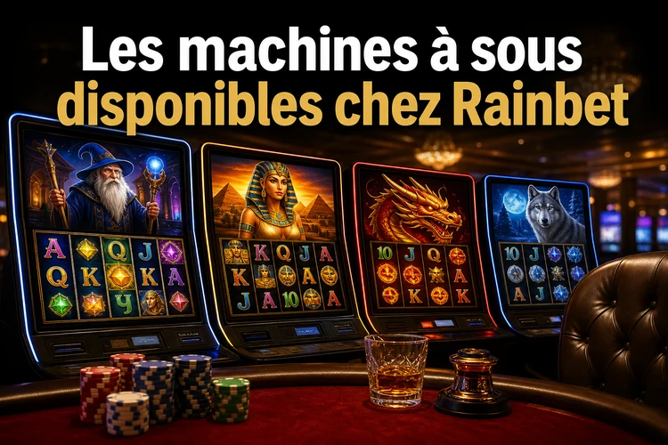 Les machines à sous disponibles chez Rainbet